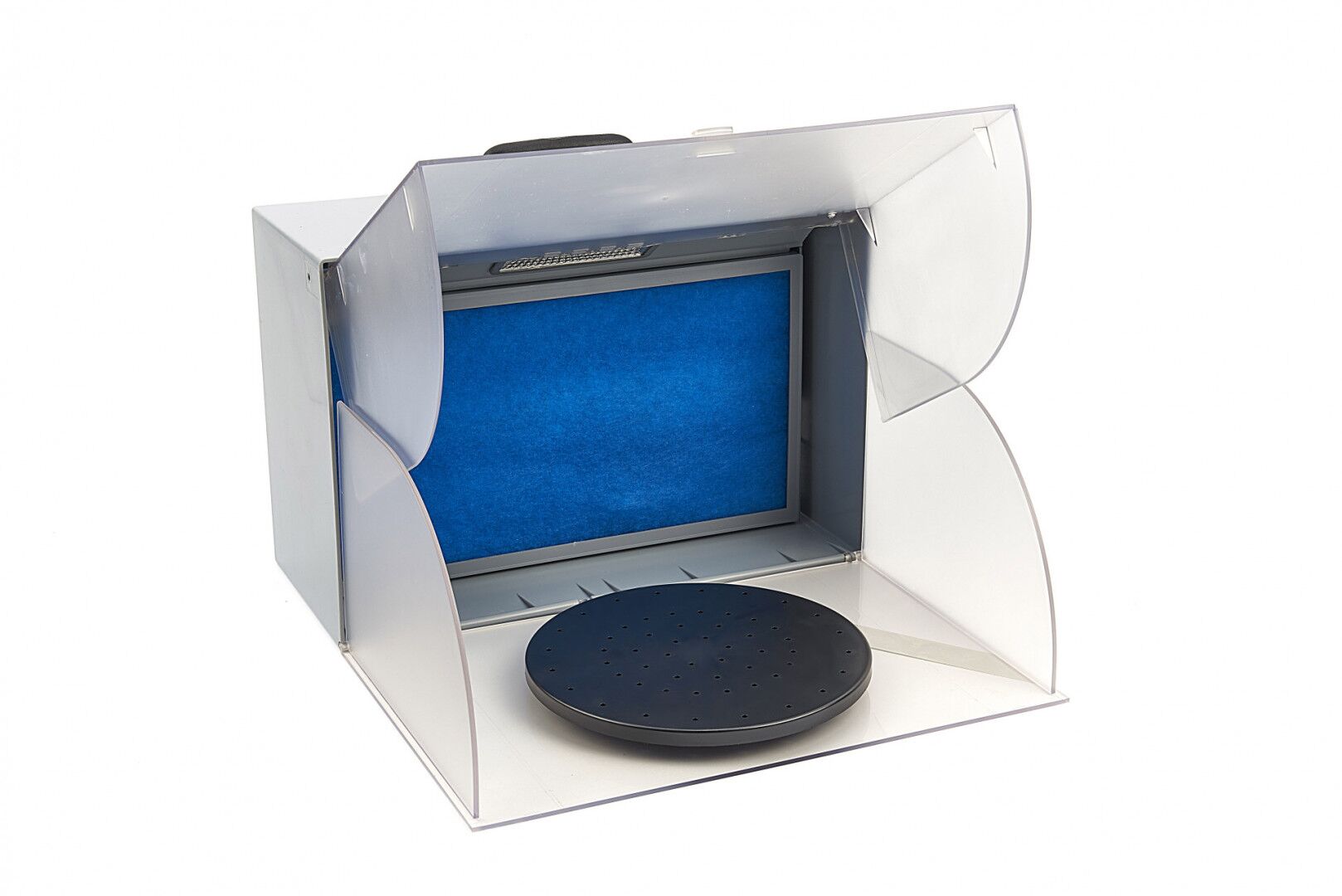 HBM BD 512 Airbrush Spuitcabine met LED verlichting , Afzuiging , Draaiplateau en Filter
